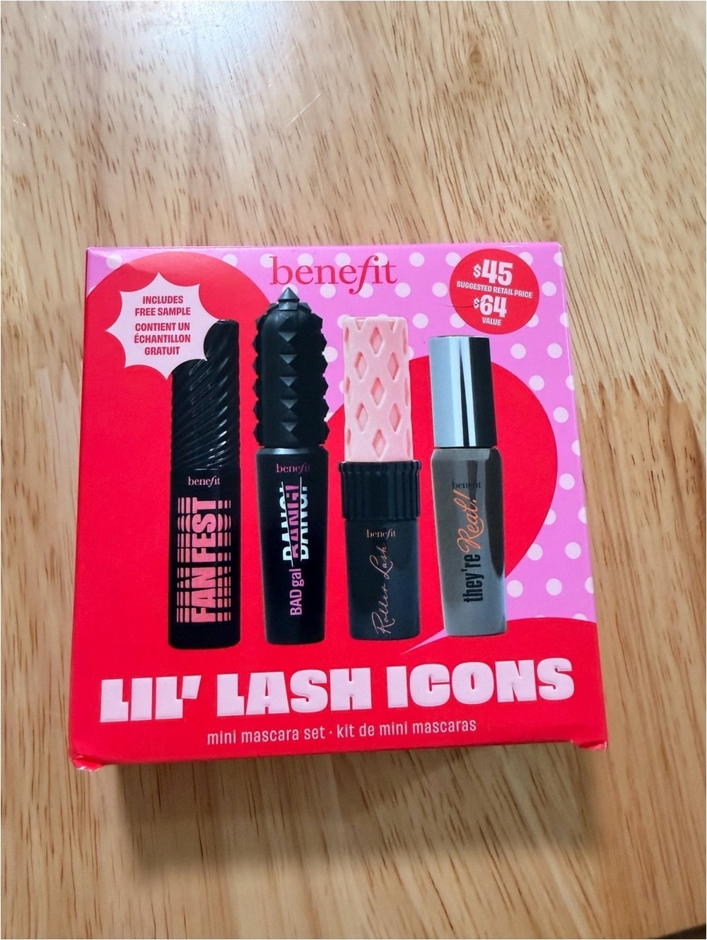 Benefit Lil' Lash Icons Mini Mascara Set - Pink & Red Packaging